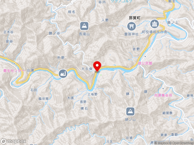 徳島県の道の駅もみじ川温泉の地図