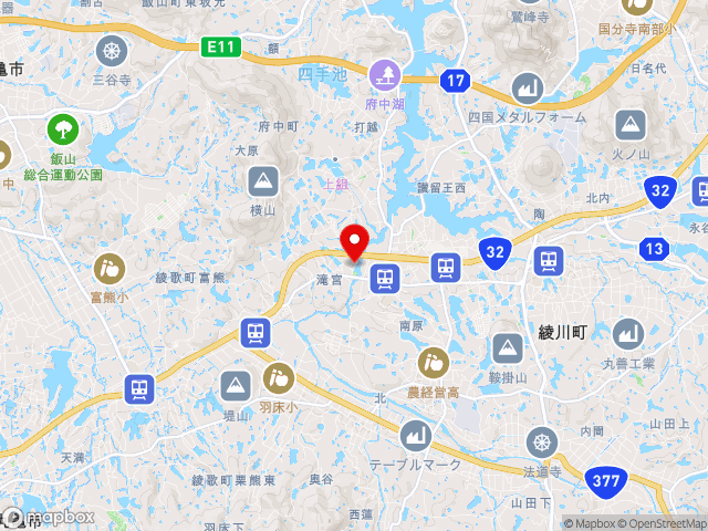香川県の道の駅滝宮の地図