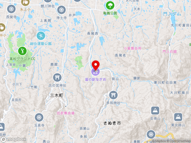 徳島県の道の駅 ながおの地図