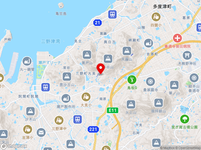 香川県の道の駅ふれあいパークみのの地図