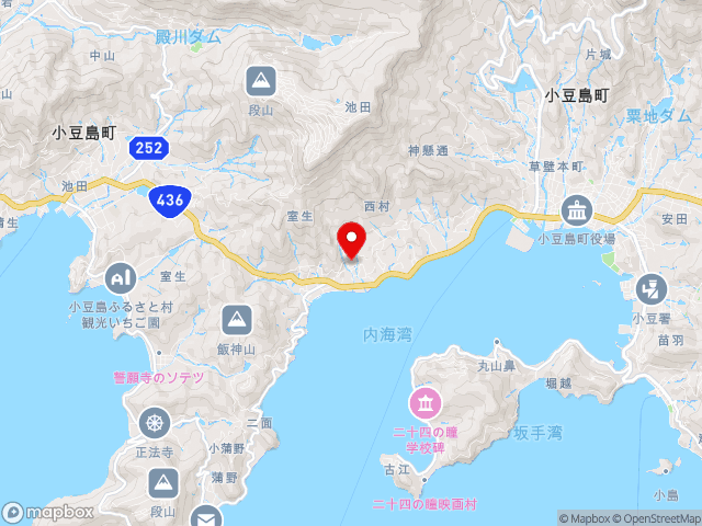 香川県の道の駅小豆島オリーブ公園の地図