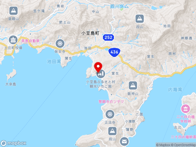 県道三都港平木線沿いの道の駅 小豆島ふるさと村の地図