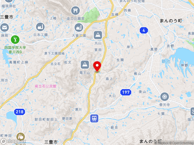 香川県の道の駅空の夢もみの木パークの地図