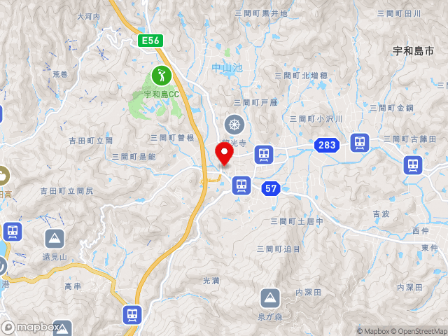 主要県道宇和三間線沿いの道の駅 みまの地図