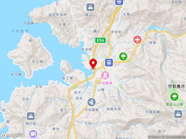 愛媛県の道の駅うわじま　きさいや広場の地図