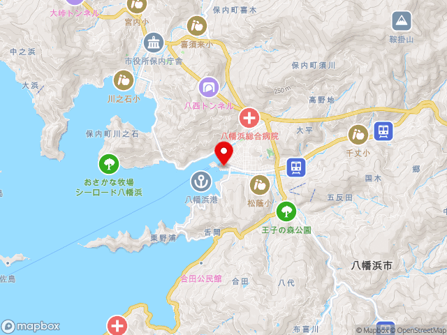 愛媛県の道の駅八幡浜みなっとの地図