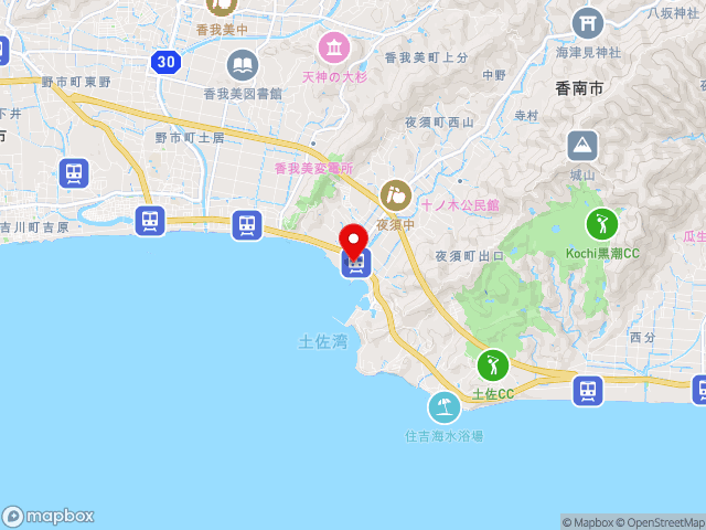 高知県の道の駅やすの地図