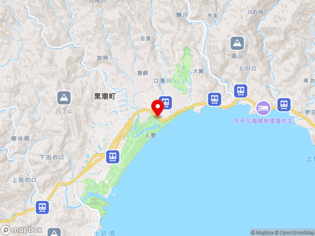 高知県の道の駅 ビオスおおがたの地図