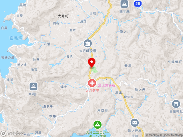 高知県の道の駅大月の地図