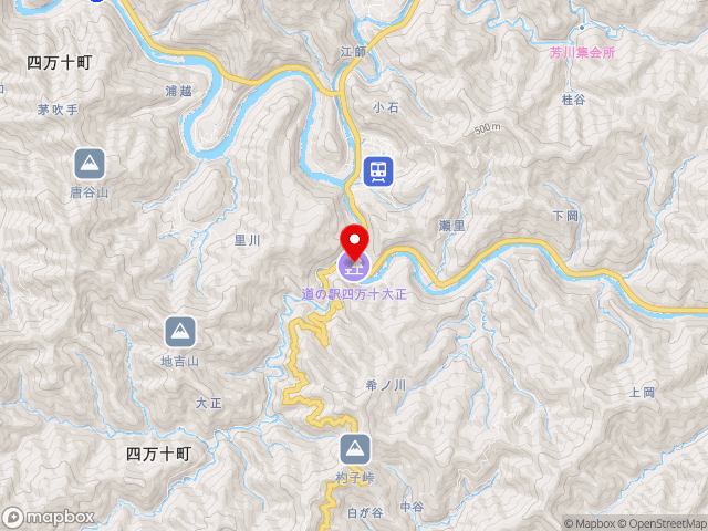 高知県の道の駅四万十大正の地図