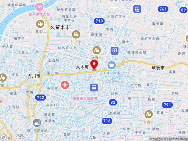 福岡県の道の駅おおきの地図