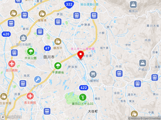 福岡県の道の駅おおとう桜街道の地図