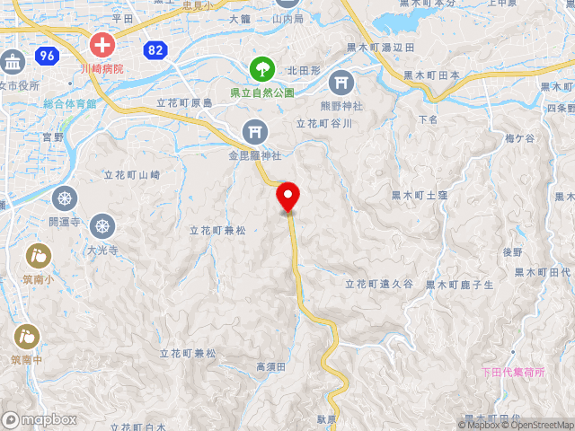 福岡県の道の駅たちばなの地図