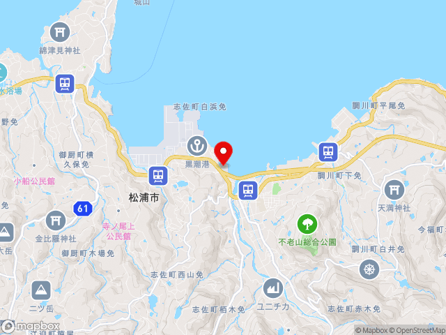 国道204号沿いの道の駅 松浦海のふるさと館の地図