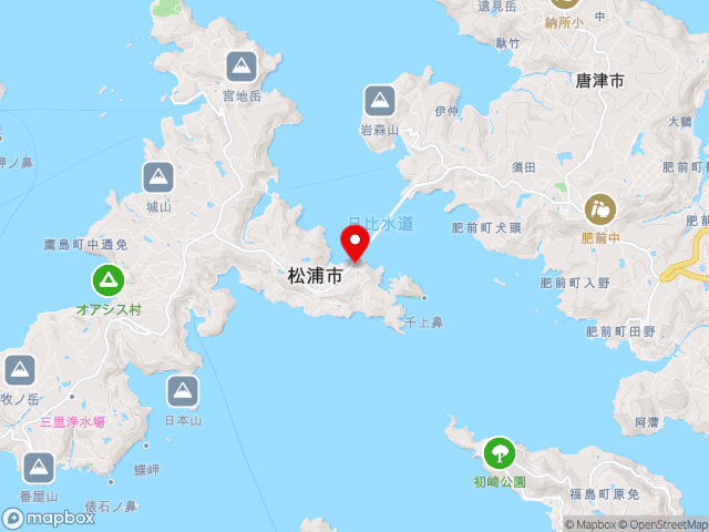 県道鷹島肥前線沿いの道の駅 鷹ら島の地図