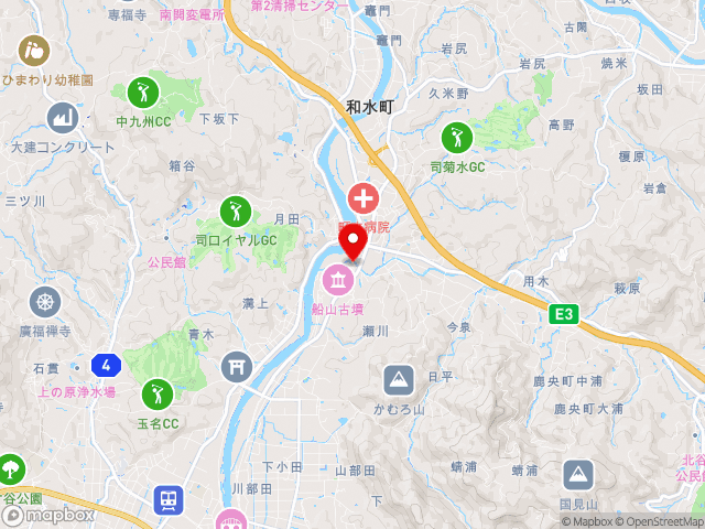 主要地方道玉名山鹿線沿いの道の駅 きくすいの地図