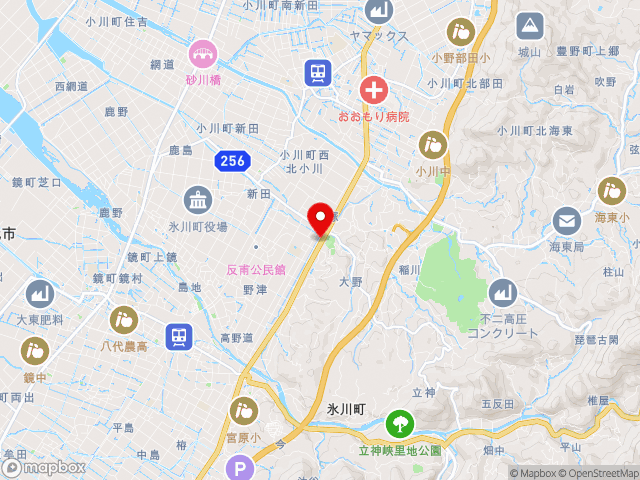 国道3号沿いの道の駅 竜北の地図