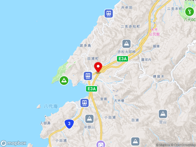 熊本県の道の駅たのうらの地図