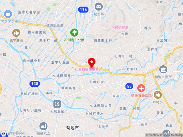 熊本県の道の駅七城メロンドームの地図