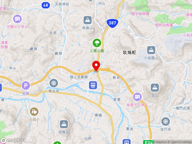 熊本県の道の駅 童話の里　くすの地図