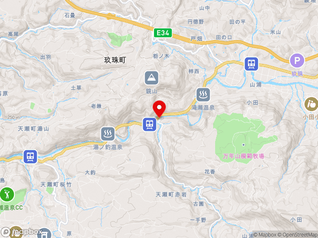 熊本県の道の駅 慈恩の滝　くすの地図