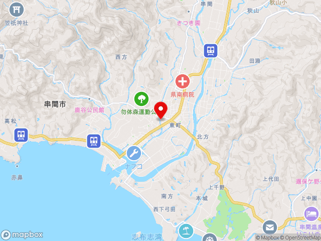 宮崎県の道の駅 くしまの地図