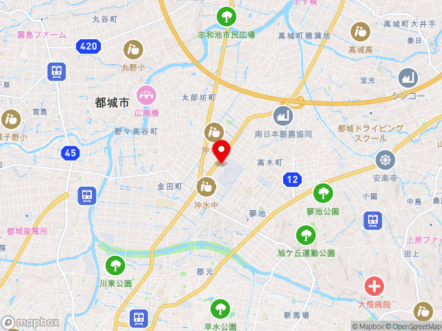 国道10号沿いの道の駅 都城NiQLLの地図