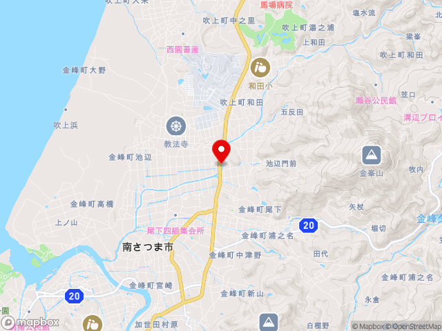 鹿児島県の道の駅 きんぽう木花館の地図