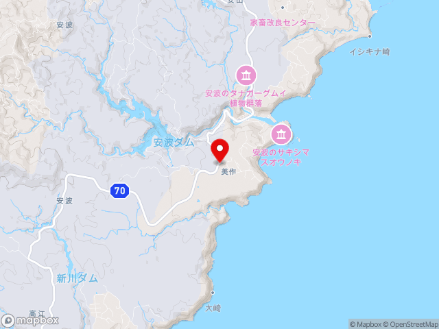 沖縄県の道の駅やんばるパイナップルの丘安波の地図