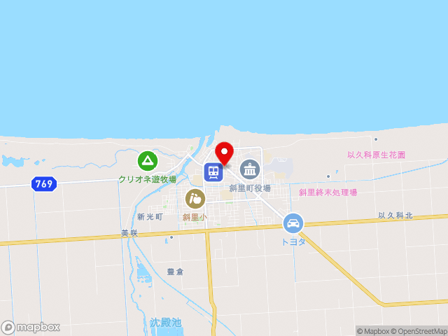 北海道の道の駅しゃりの地図
