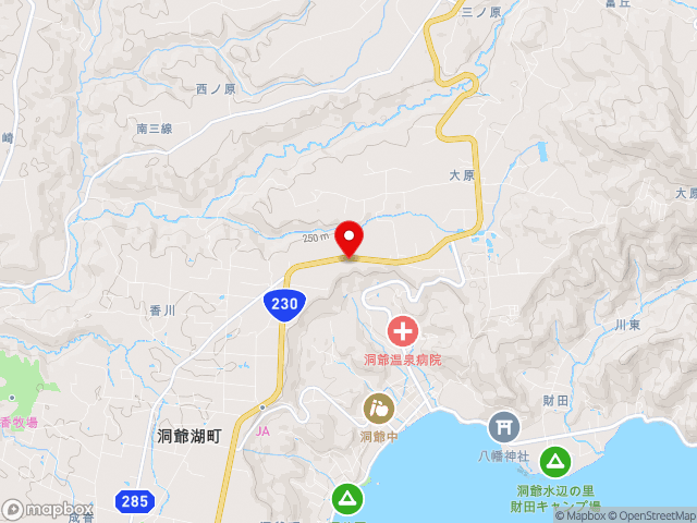 北海道の道の駅とうや湖の地図
