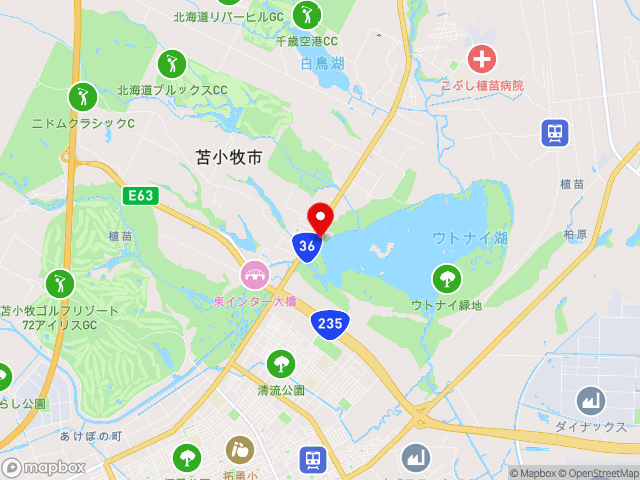 北海道の道の駅ウトナイ湖の地図