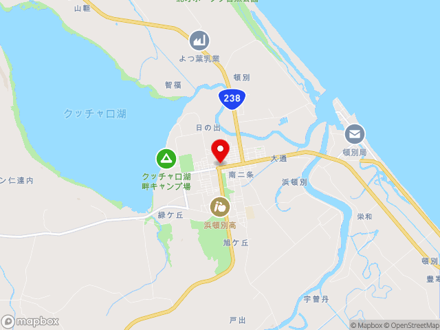 北海道の道の駅北オホーツクはまとんべつの地図