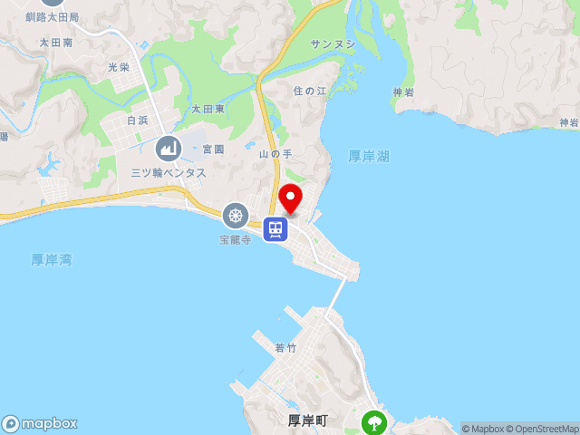 北海道の道の駅厚岸グルメパークの地図