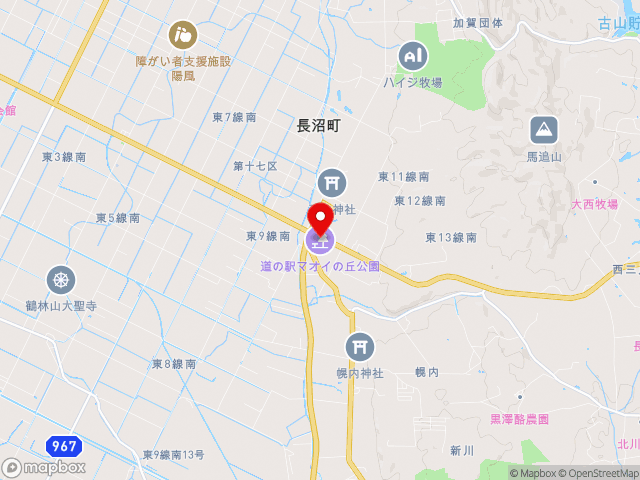 北海道の道の駅マオイの丘公園の地図