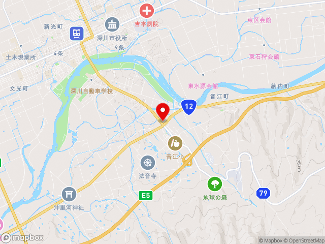 北海道の道の駅 ライスランドふかがわの地図