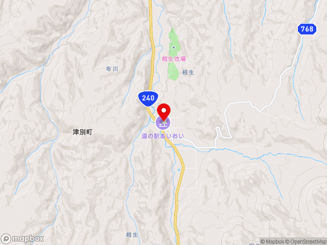 北海道の道の駅あいおいの地図