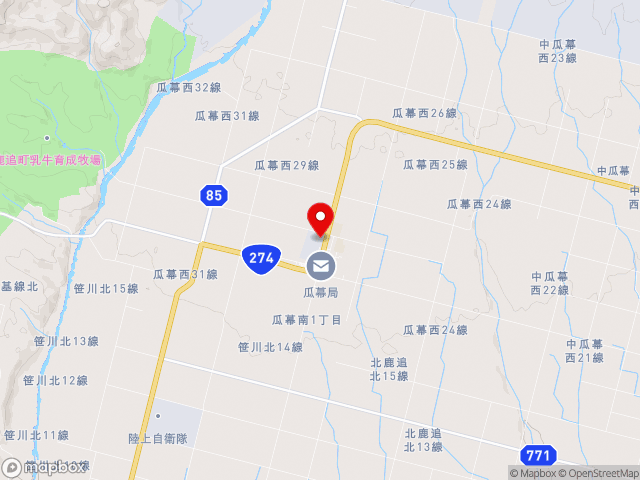 北海道の道の駅うりまくの地図
