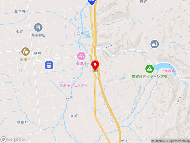 北海道の道の駅絵本の里けんぶちの地図