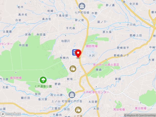 青森県の道の駅 しちのへの地図