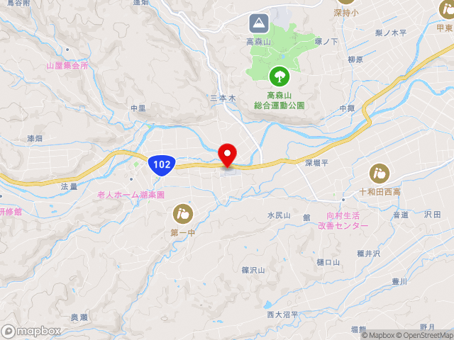 青森県の道の駅奥入瀬の地図