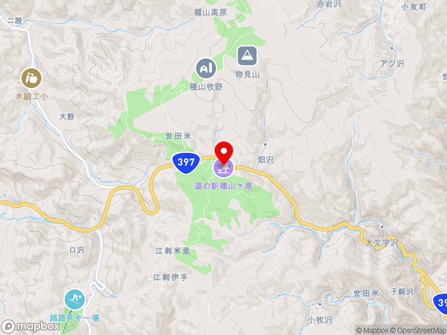 岩手県の道の駅種山ヶ原の地図