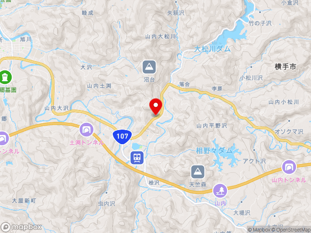 秋田県雄勝郡羽後町西馬音内字中野１７７付近の道の駅 さんないの地図