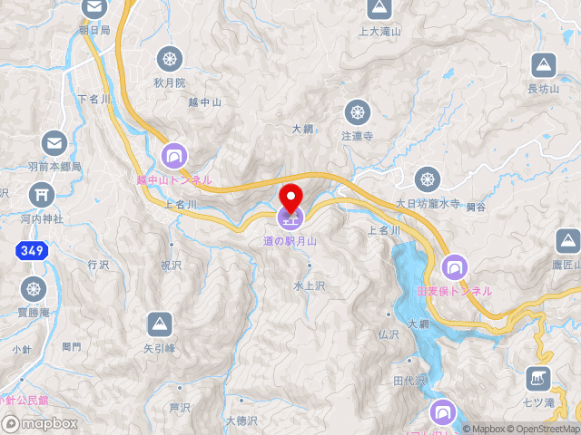 山形県の道の駅月山の地図