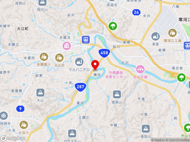 山形県の道の駅 おおえの地図