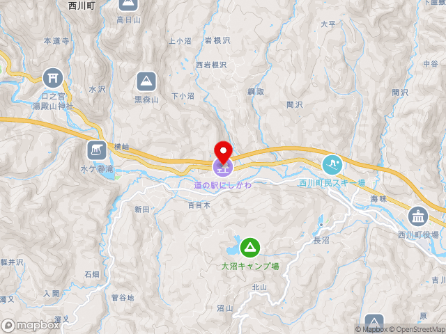 山形県の道の駅 にしかわの地図