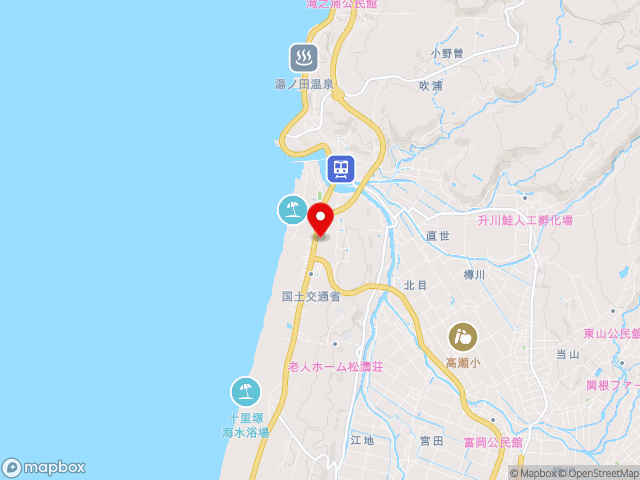 秋田県の道の駅 鳥海の地図
