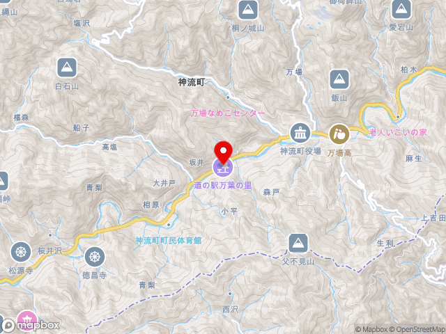 埼玉県の道の駅 万葉の里の地図
