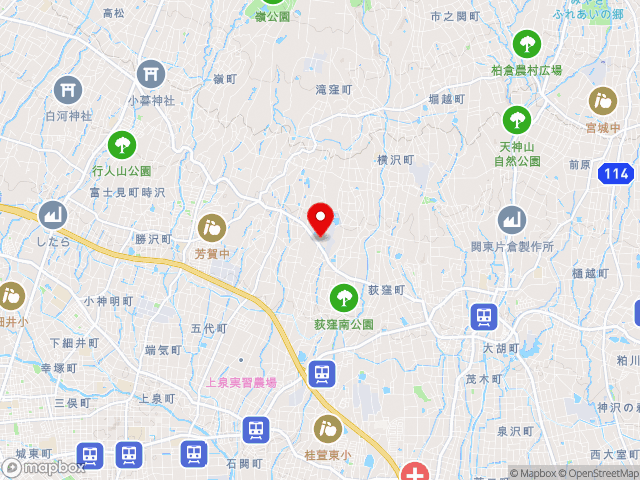 主要地方道渋川大胡線沿いの道の駅 赤城の恵の地図