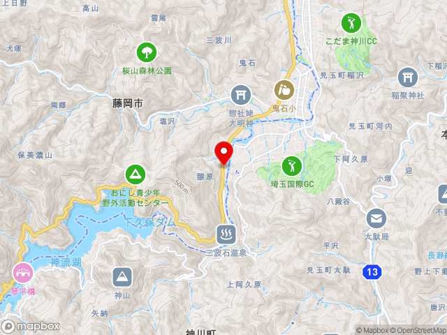 埼玉県の道の駅 上州おにしの地図